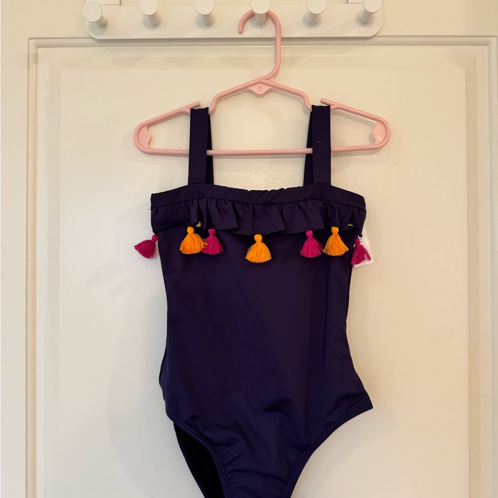 Kids Swimwear with Tassels - Purple